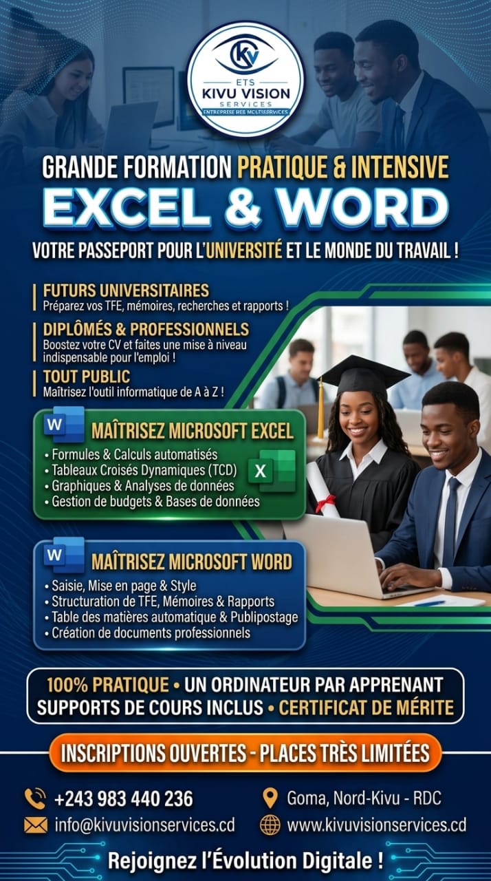 Grande Formation Word et Excel 2026